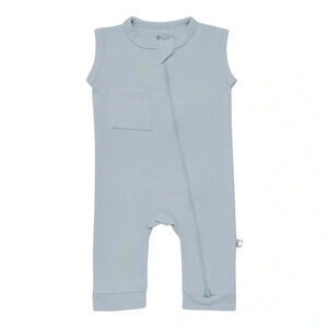 KYTE BABY bamboo onesie double zipper sleeveless sleeper fog playsuit jumpsuit